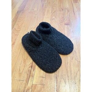 Muk Luks Mens Knit Black Bootie Slippers Size XL 11.5-12.5